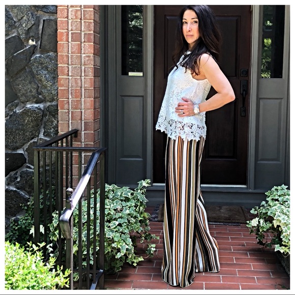 ✨LAST ONE ✨Multi striped wide leg pants - Picture 4 of 8